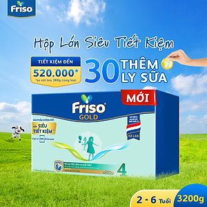 Sữa Bột Friso Gold 4 Hộp Giấy 3.2KG (Dành cho trẻ 2 - 6 tuổi)