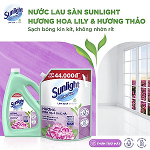 Nước Lau Sàn Sunlight Tinh Dầu Thảo Mộc Hương Hoa Hạ Bạc Hà Túi 3.6KG