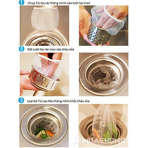Combo 300 Túi Lọc Rác cho bồn rửa chén bát – Combo 300 Túi Lưới Lọc Rác Giúp Ngăn Chặn Tắc Đường Ống Tiện Lợi