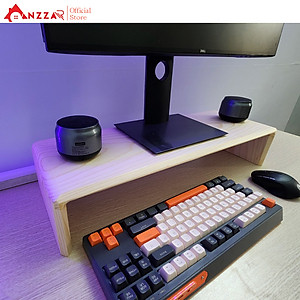 Kệ Màn Hình Máy Tính Monitor Sơn Phủ Bóng Kệ Gỗ Kê Màn Hình Uốn Cong Độc Đáo Sang Trọng Anzzar-06