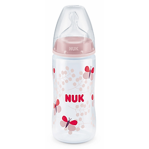 Bình Sữa Nhựa PP 300ml Núm Ti Silicone S1 Nuk NU66133 (Size M) - Màu Ngẫu Nhiên