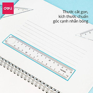 Bộ Thước Kẻ Thước Đo Độ Eke Học Sinh Deli - Bộ Dụng Cụ Học Tập 4 Chiếc  - 79529 79530