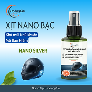 Xịt Khử Mùi Mũ Bảo Hiểm Nano Bạc Hoàng Gia Diệt Khuẩn Khử Mùi, Bảo Vệ Da Đầu & Tóc - 100ml
