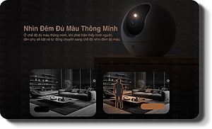 Camera Wifi Ezviz C6C 8M - 4K Siêu Rõ Nét, Quay Quét 360 độ , Đàm thoại 2 chiều, Có màu ban đêm, Phát hiện người AI - hàng chính hãng