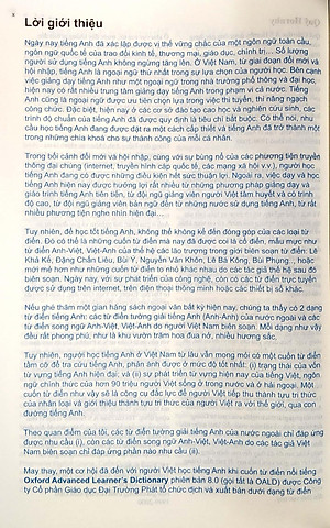 Sách Oxford Advanced Learner's Dictionary 8th Edition (With Vietnamese Translation) and CD - ROM (Paperback)