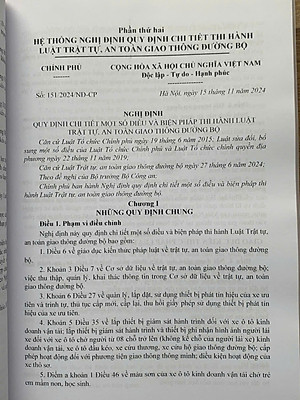 Luật Trật tự an toàn giao thông đường bộ - Hệ thống văn bản quy định chi tiết thi hành