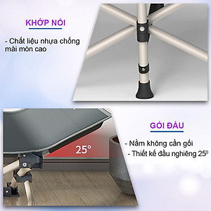 Giường xếp du lịch, vải bạt 3D chống thấm, chống bám bụi, xếp gọn kèm túi du lịch - NIKITA