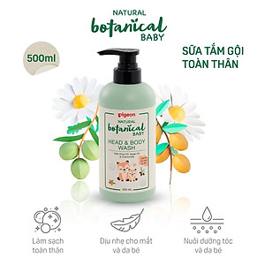 Sữa Tắm Gội Toàn Thân Cho Bé Natural Botanical Pigeon 200ml/500ml