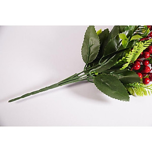 Hoa giả đẹp trang trí nhà cửa chùm Cherry đỏ hạnh phúc nhiều màu - Cao 40cm bụi 7 cành