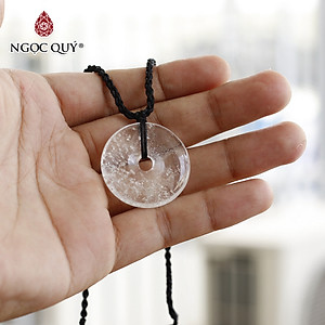 Mặt dây chuyền đồng điếu thạch anh trắng mệnh thủy kim - Ngọc Quý Gemstones