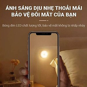 Đèn LED cảm biến chuyển động cảm biến thông minh, ánh sáng bảo vệ mắt, sạc pin USB đời mới, dán tường, tủ quần áo, cầu thang, phòng ngủ… Cảm Ứng không dây - Giao Màu Ngẫu Nhiên