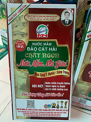 Nước mắm Chắt Ngon Nhà Giàu độ đạm cao,Hộp 2 chai ,dung tích 500ml/chai