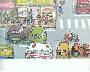 Sách Ehon - Thực Phẩm Tâm Hồn Cho Bé - Xe Tuần Tra Cố Lên Nhé! (Tái Bản 2020)