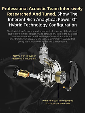 Tai nghe KZ ZSN Pro X - Bản nâng cấp tốt hơn, đẹp hơn có micro - Hàng chính hãng