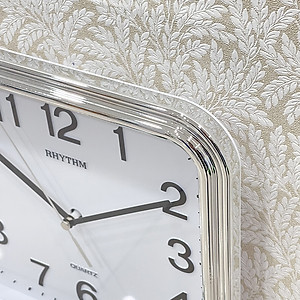 Đồng hồ Rhythm CMG466NR19 Kt 25.0 x 25.0 x 4.5cm, 500g Vỏ nhựa. Dùng Pin.