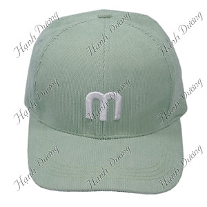 Mũ lưỡi trai nhung thêu chữ M nón kết nhung phong cách UIzzang form unisex nam nữ thời trang