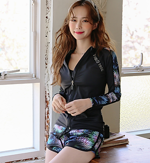 Đồ Bơi Cặp Nam Nữ Tay Dài Chống Nắng AT225 MayHomes Thun Lạnh Co Giãn Tốt UPF 50+, Long-Sleeve Rash Guard Swimsuit