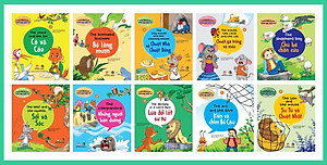 Combo 10 cuốn Truyện tranh ngụ ngôn dành cho thiếu nhi ( Song ngữ Anh - việt ) 