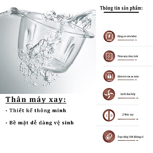 Máy xay thịt đa năng KONKA KJ-FP201 Cối thủy tinh 2 Lít với 4 lưỡi inox 304 Công Suất 250W  - HÀNG CHÍNH HÃNG