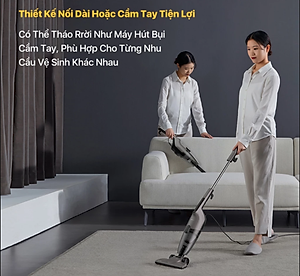 Máy hút bụi Deerma DX120C lực hút 16Kpa, Công suất 600W động cơ không chổi than {New 2025} - Hàng chính hãng