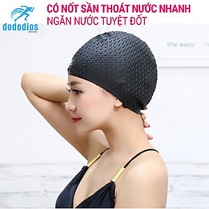 Nón bơi mũ bơi có nốt sần thoát nước nhanh CA32 chất liệu cao cấp cho người lớn, nam, nữ và trẻ em trên 8 tuổi - Hàng Chính hãng dododios