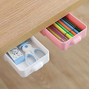 Hộc Ngăn Kéo Bàn Mini Có Keo Dán Để Văn Phòng Phẩm, Lưu Trữ Đồ Tiện Ích - Hàng Chính Hãng 