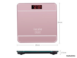Cân sức khỏe điện tử iSCALE cân tối đa 180kg - Cân điện tử 180kg - Hàng chính hãng