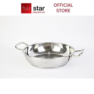 Bộ Nồi Chảo 3 Đáy Từ Inox 430 cao cấp Fivestar Standard 5 món (1 Quánh 18cm, 2 Nồi 20cm-24cm, 1 Chảo 24cm và 1 Xửng 24cm) , tặng 5 muỗng