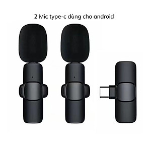 Micro thu âm không dây K9 cài áo lọc tiếng ồn cao cấp dùng để Livestream, quay video, ghi âm cho điện thoại - Hàng chính hãng