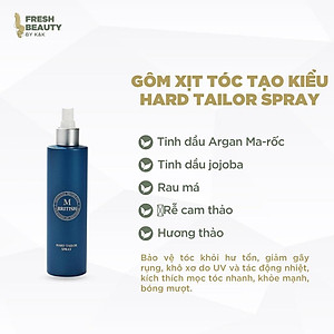 Gôm xịt tóc nam nữ BRITISH M Hard Tailor Spray giữ nếp, dễ dàng đổi kiểu 80ml