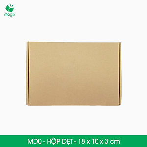 MD0 - 18x10x3 cm - 100 Thùng hộp carton trơn đóng hàng