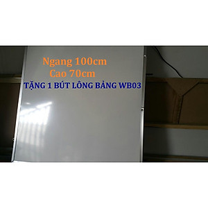 Bảng mica trắng 70 x 100cm viết bút lông viền nhôm + Tặng 01 bút lông bảng