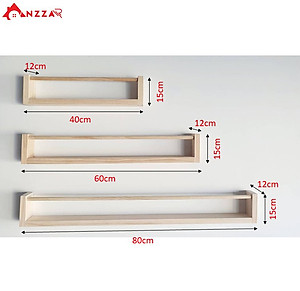 Kệ gỗ treo tường trang trí, kệ gỗ treo tường chữ u trang trí phòng khách, phòng ngủ