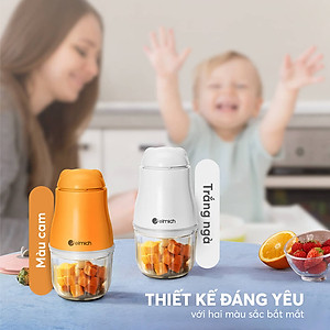 Máy xay thịt, xay thực phẩm cho bé Elmich CHE-8665, 6 lưỡi inox 304 xay nhanh, nhuyễn mịn, đảo trộn đồng đều các loại thực phẩm, an toàn tuyệt đối với trẻ nhỏ - Hàng chính hãng