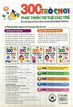 Sách 300 Trò Chơi Phát Triển Trí Tuệ Cho Trẻ 5 Tuổi (Tái Bản)