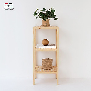 KỆ TRANG TRÍ GỖ 3 TẦNG - 3F NATURAL SHELF