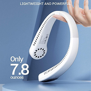 Quạt Đeo Cổ Mini Tích Điện Không Cánh Quạt Cầm Tay Mini Tiện Dụng Cho Người Tập GYM, Thể Thao, Văn Phòng HÀNG CHÍNH HÃNG