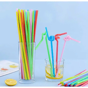 Ống Hút Nghệ Thuật Xoắn (80 Ống/Bịch), Ống Hút Nhựa PP Phi 6 Dài Cho Sinh Tố - HÀNG CHÍNH HÃNG MINIIN