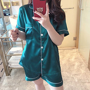 Đồ bộ ngủ Nữ lụa mặc nhà pijama, sang trọng