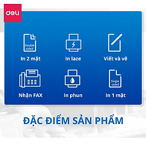 500 Tờ Giấy A4 Deli Giấy In Photo Cao Cấp Chính Hãng Loại Dày - Giấy Vẽ Chống Lóa Mỏi Mắt  