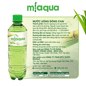 Thùng 24 chai Nước MiaQua-Nước Uống Hương Mía Tự Nhiên Miaqua/355ml/Chai
