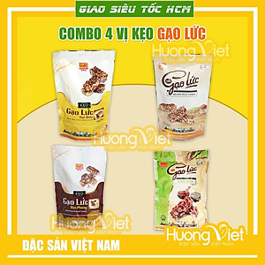 Bánh kẹo đãi khách - Combo kẹo gạo lức đặc sản làm quà biếu tặng, đãi khách, bao bì riêng biệt từng viên