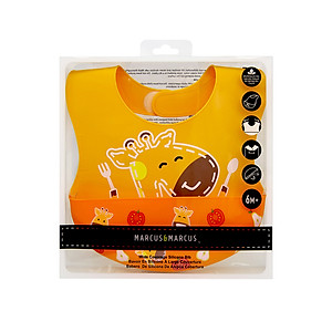 Yếm silicon ăn dặm cổ dán cho bé Marcus & Marcus, từ 6 tháng