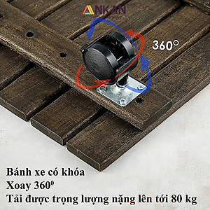 Kệ Để Chậu Cây Có Bánh Xe Cỡ Lớn 35cm Màu Xám Đen Dùng Để Để Chậu Cây - Chậu Hoa Thuận Tiện Di Chuyển