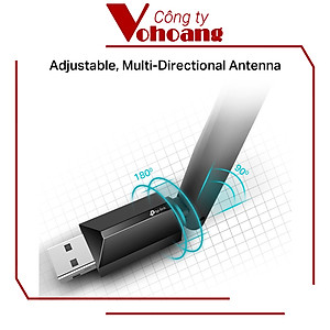 Bộ Chuyển Đổi USB Wifi TP-Link Archer T2U Plus Công Suất Cao AC600 - Hàng Chính Hãng