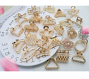 Kẹp tóc nửa sau - kẹp tóc kim loại - kẹp tóc oval