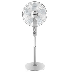 Quạt đứng Toshiba F-LSA10(H)VN, Màu xám, 50W- 5 cánh - Hẹn giờ tắt - Góc đảo gió 85 độ - Hàng chính hãng, bảo hành 12 tháng