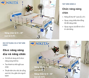 Giường bệnh Y tế, đa chức năng hỗ trợ chăm sóc người bệnh - Hàng chính hãng NIKITA