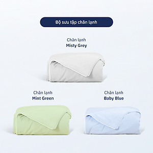 Chăn Lạnh Ice Blanket Ru9 | Mát Lạnh | Vải Sợi Tổng Hợp | 2m x 2m | Nguyên Liệu Từ Bông Microfiber | 3 Màu Sắc | Xanh Matcha, Xanh Biển, Xám