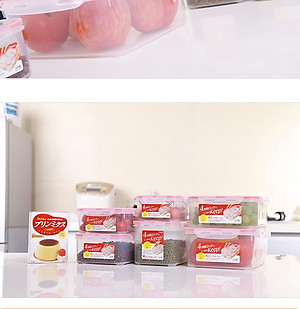 Hộp nhựa đựng thực phẩm chữ nhật 1,3L - Hàng nội địa Nhật Bản